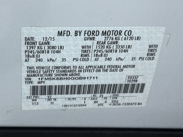 2016 Ford Explorer Base