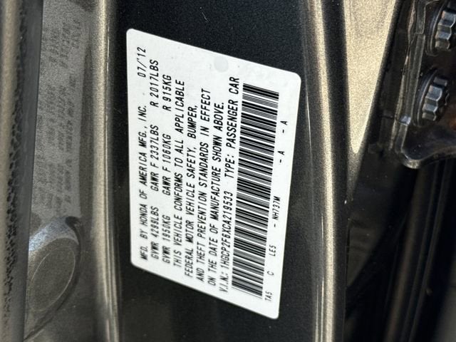 2012 Honda Accord Sdn SE