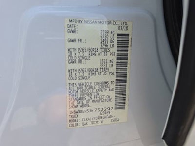 2018 Nissan Frontier SV V6