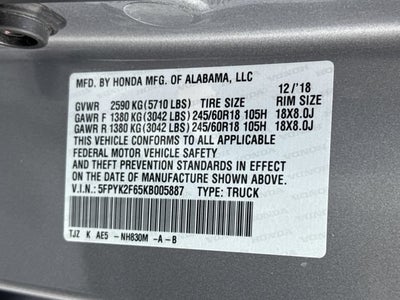 2019 Honda Ridgeline RTL-T