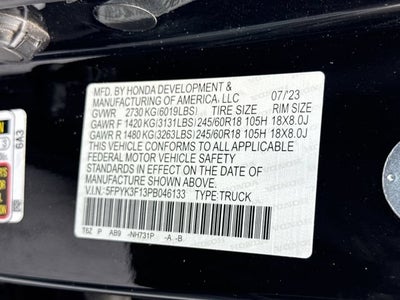 2023 Honda Ridgeline Sport