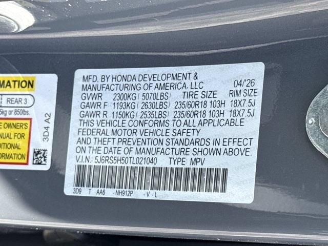 2026 Honda CR-V Hybrid Sport