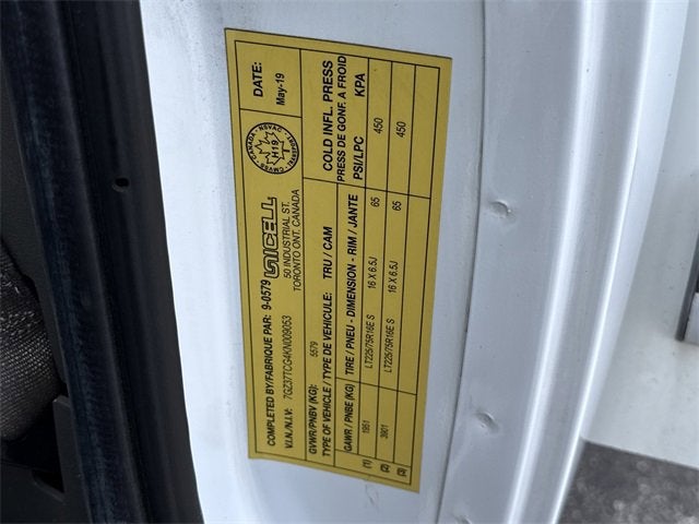 2019 GMC Savana Cutaway 3500 VAN 177"