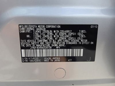 2010 Toyota RAV4 4DR 2WD 4CYL 4SPD